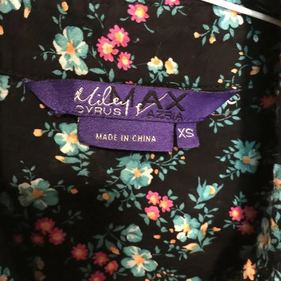 Miley Cyrus button up blouse cotton XS - Picture 5 of 5